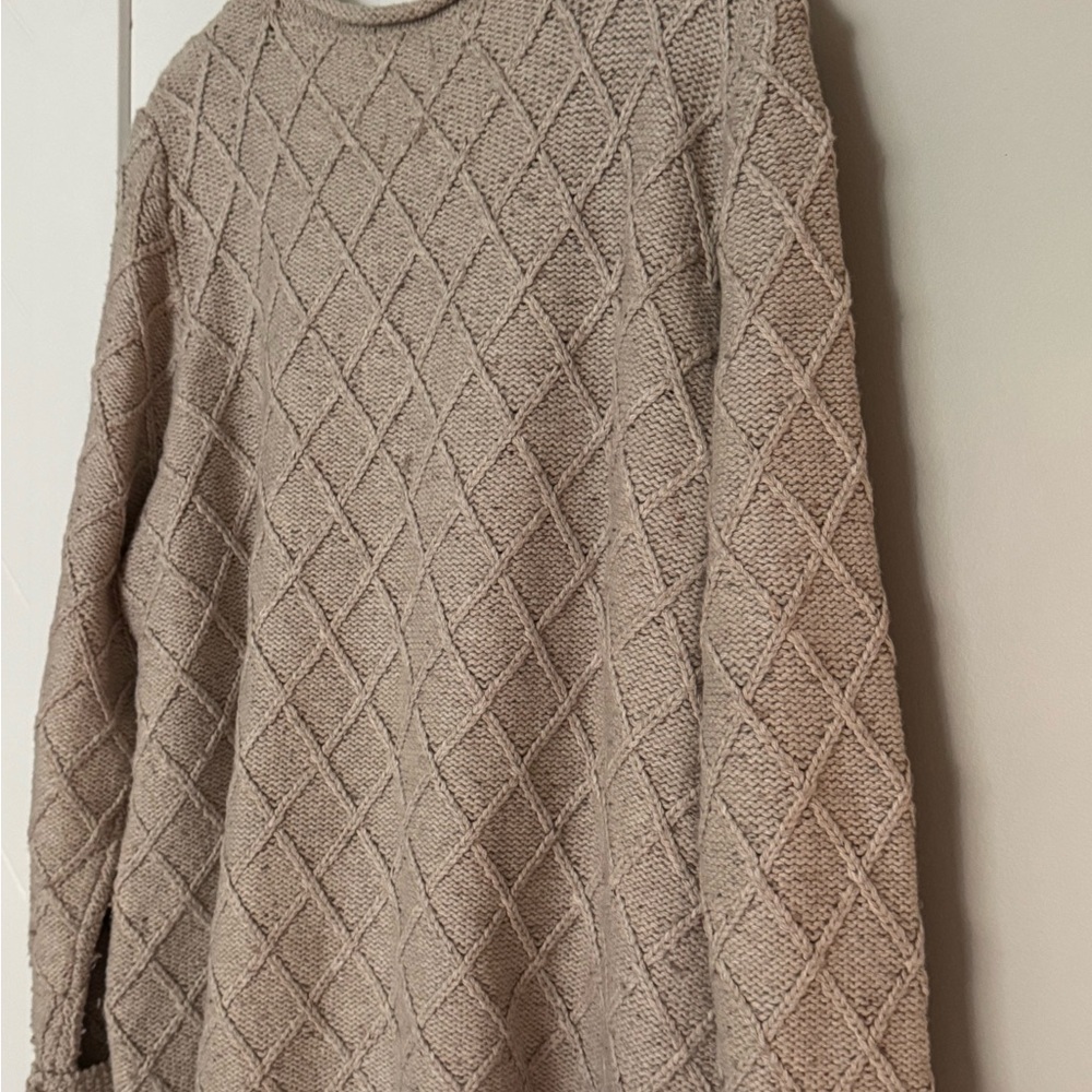 Lands’ End Diamond Bobble Knit Sweater Cotton Wool Blend 1X - Picture 7 of 7